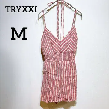 TRYXXI [ M ] 스트라이프 살로펫 숏팬츠 홀터넥