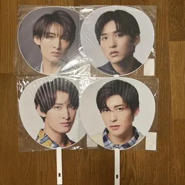 Snow Man 부채 4장 세트 메구로 렌 무카이 코지