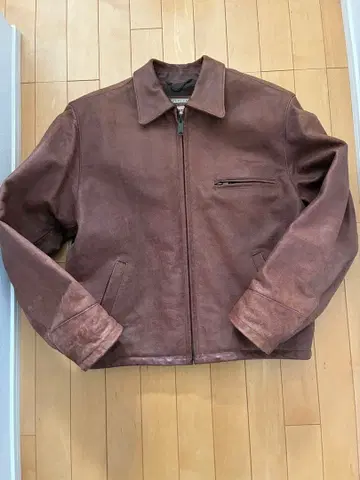 브라운 가죽 자켓