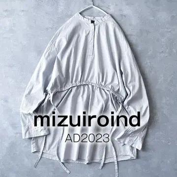 미즈이로 인드 23년 일본제 셔츠 블라우스 드로스트 그레이 긴팔 롱