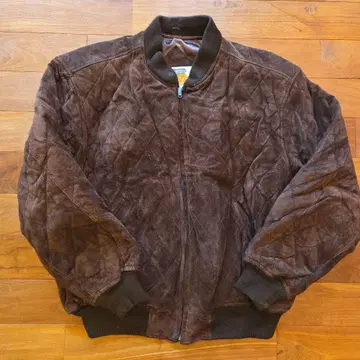 HOUSTON 돈피 가죽 퀼팅 블루종 자켓 충전솜 구제 의류