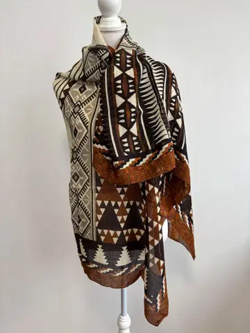 A1332 이탈리아제 TESSAGO 숄 스톨 올 패턴 울 100%