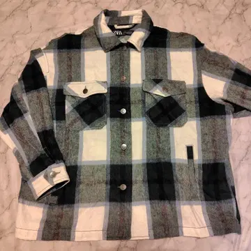 ZARA 체크 무늬 플란넬 셔츠 XL 사이즈 긴팔