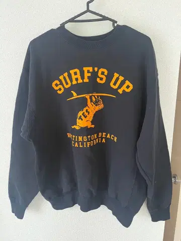 SURF'S UP 블랙 맨투맨 M