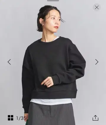 뷰티 앤 유스 종이상자 심 풀오버 블랙