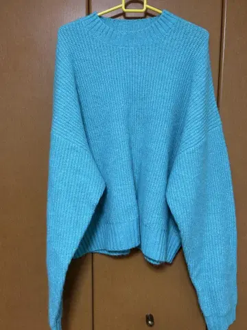 ZARA 라이트 그린 짧은 기장 XL 오버사이즈 스웨터 니트