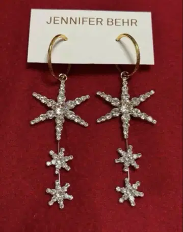 JENNIFER BEHR 별 스타 크리스탈 귀걸이 크리스마스