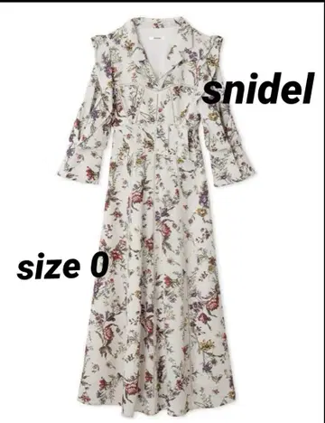 snidel 뷔스티에 라이크 프린트 원피스 S 사이즈 꽃무늬 원피스 프릴