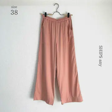 [ SHIPS any ] 와이드 이지 베이커 팬츠 무지 38 핑크