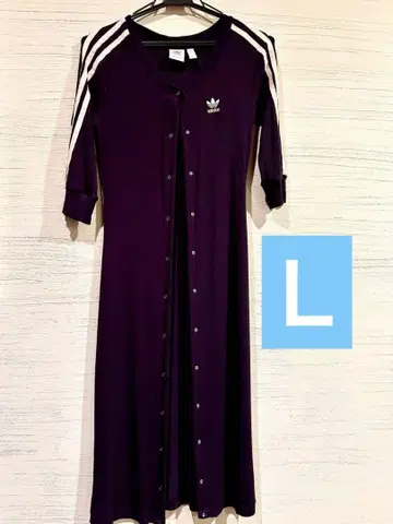 adidas 블랙 L 노카라 롱 원피스 3라인 전개 겉옷