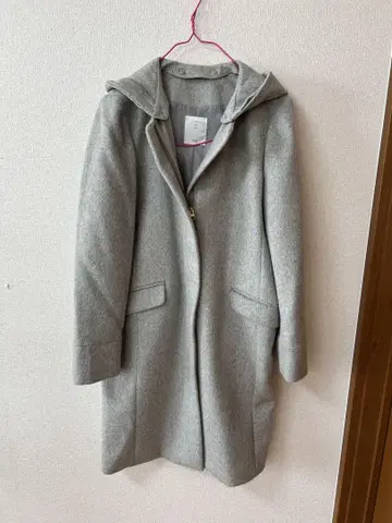 vis 후드 부착 그레이 코트