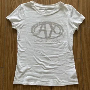 Armani Exchange 스톤 로고 T셔츠 S 화이트