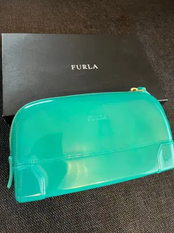 FURLA 터콰이즈 파우치 거의 새상품