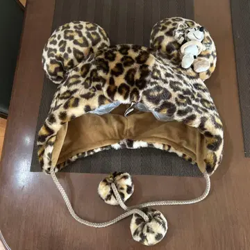 디즈니 팬 캡 레오파드 무늬 미니