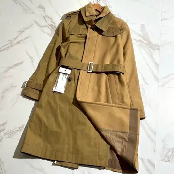 컨디션 최상 택 포함 sacai 도킹 이소재 트렌치 코트 비대칭