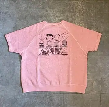 데님 덩가리 스누피 반팔 맨투맨 새상품, 미사용 (시착만 한 상품)