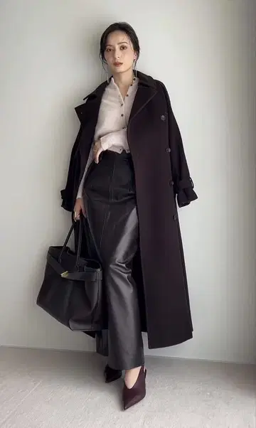 anuans [ 택 포함 새상품 ] 가죽 타이트 스커트