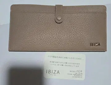 IBIZA 베이지 장지갑 소가죽