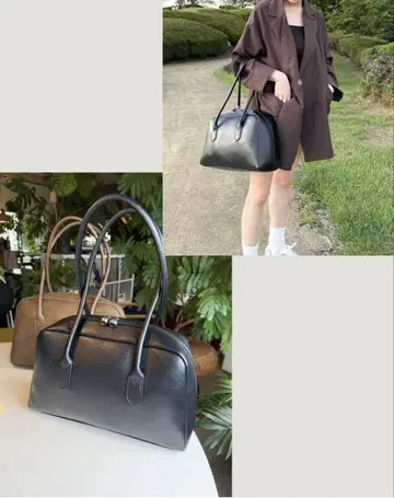 시마무라 푸우 보스턴 백 브라운