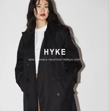 HYKE 트렌치코트 네이비 라이너&보관용 커버 포함 클리닝 완료