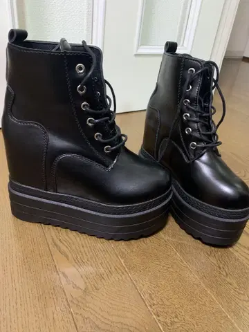 블랙 코스프레용 통굽 부츠