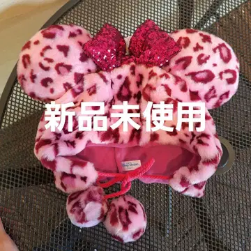 [ 새상품 ] 미니 팬캡 레오파드 무늬 헤이세이 갸루 핑크