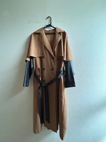 inngly leather trench coat
