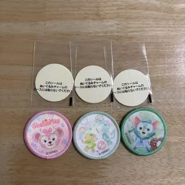 디즈니 캐릭터 패브릭 소재 씰 4개 세트