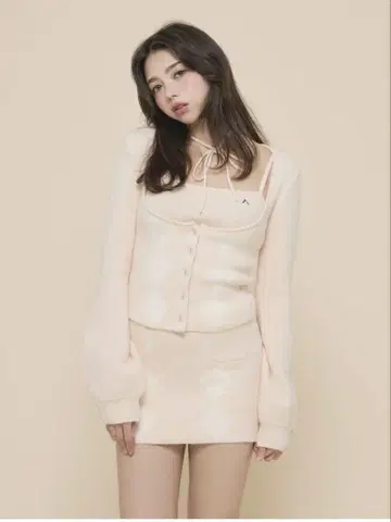 ANDMARY 아가일 리본 니트 세트업 AM1492