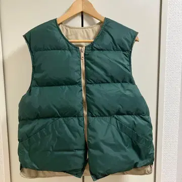 80s VTG 에디 바우어 리버서블 구스 다운 베스트 블랙 택