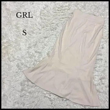 [ GRL ] 그레일 머메이드 스커트 S 베이지 여성용 허리밴딩