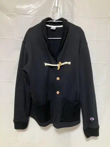 Champion 블랙 가디건 자켓