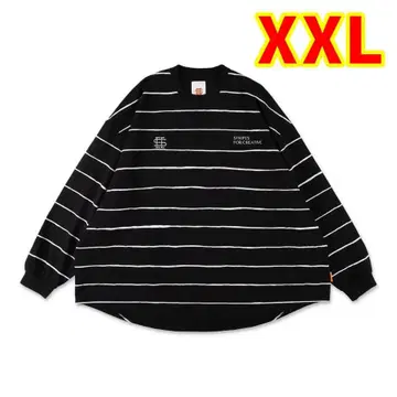 SEE SEE S.F.C 슈퍼 빅 보더 롱슬리브 티셔츠 블랙