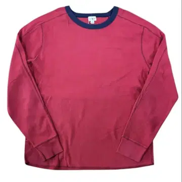 90s J.CREW 빨간색 긴팔 티셔츠 L 서멀 구제 의류