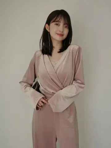 아뉴앙스 벨로아 컷 올인원 핑크 베이지