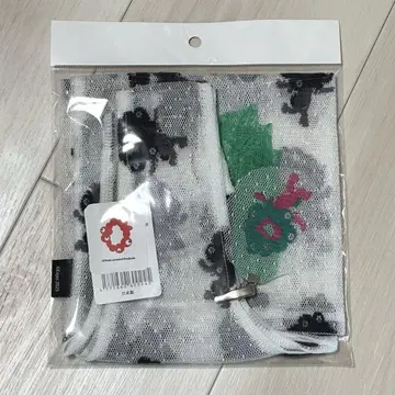 릴리 레이스 미야쿠미야쿠 모노톤 그린 컬러 클립 포함 레이스 에코백