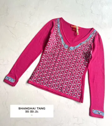 샹하이탕 Shanghaitang 상하이탄 자수 니트 캐시미어 코튼