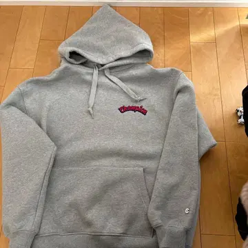 Champion 그레이 후드 부착 후드티