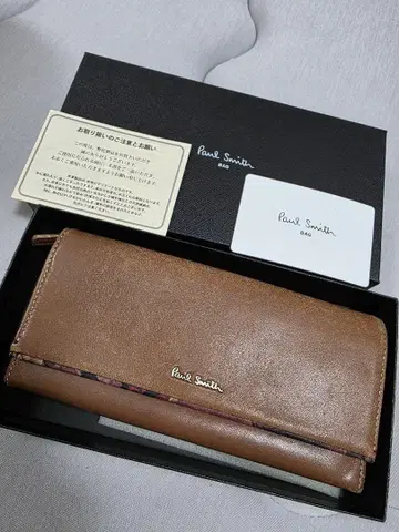 Paul Smith 브라운 장지갑 꽃무늬