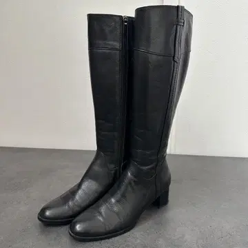 REGAL Leather Long Boots Black