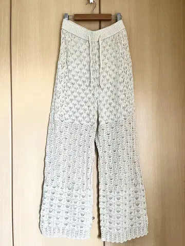 시스루 편직 플레어 PT 아이보리 1점