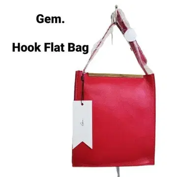 [ 새상품 ] 제 Gem. 천연 가죽 Hook Flat Bag 숄더백