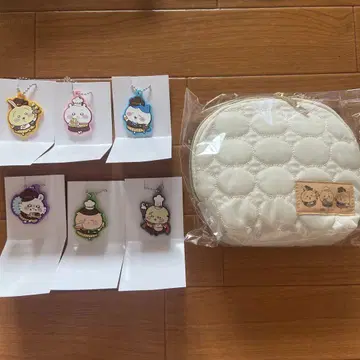 치이카와 코코스 퀼팅풍 파우치 러버 키링 컴플리트 세트