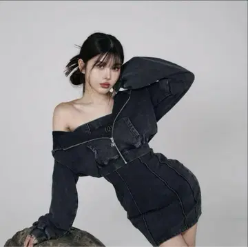 Darich 다리치 로고 가죽 맨투맨 앙상블 원피스&후드티