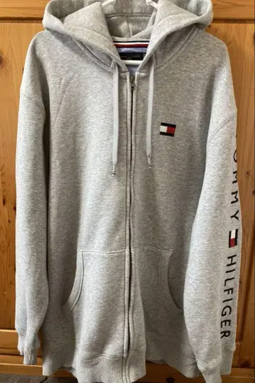 새상품급 TOMMY HILFIGER 그레이 풀 집업 후드티 XXL 속기모