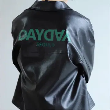 DAYDAY SOUL 블랙 가죽 재킷 합성 피혁 자켓