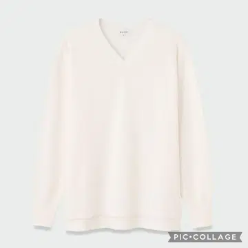 플라스테 유연한 질감 엑스트라 파인 메리노울 블렌드 V넥 스웨터