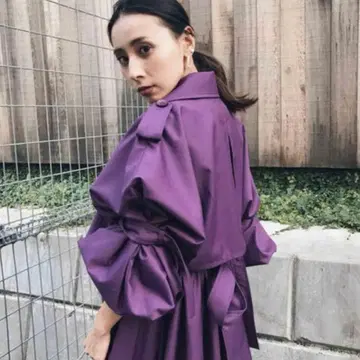 Ameri vintage 프리 퍼플 트렌치