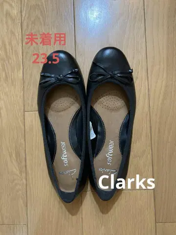 Clarks 블랙 리본 포함 플랫슈즈