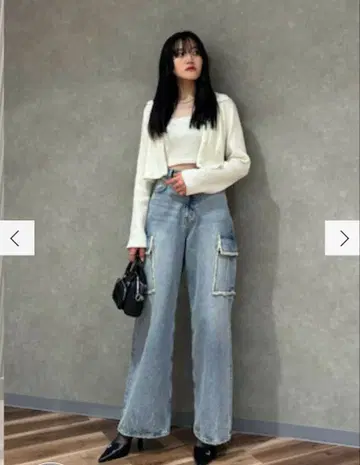 EMODA 아웃 포켓 와이드 청바지 S